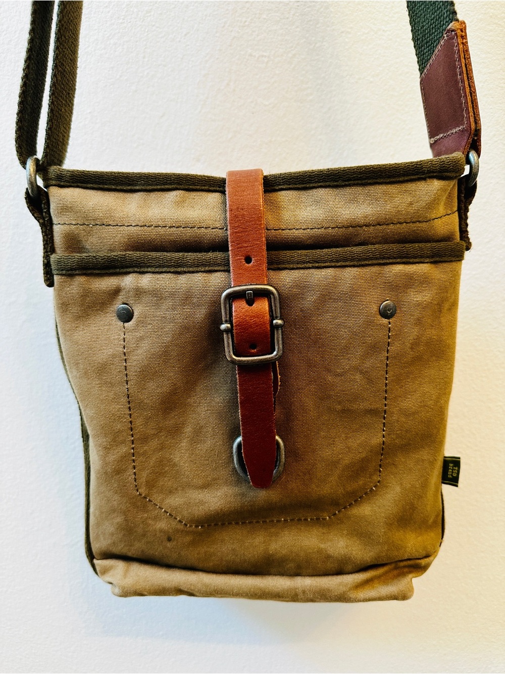 TSD BRAND Forest 100% Cotton Canvas Crossbody bag